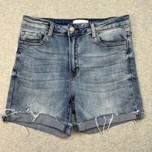 Vervet Shorts Womens Size 30 Blue Denim Stretch Acid Wash Cut-Off High Waisted